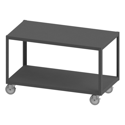 DURHAM HMT12G24365PU295, High Deck Portable Table, 2 shelves