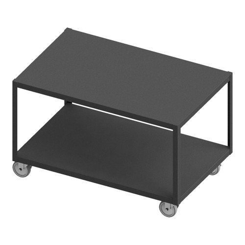 DURHAM HMT-2436-2-4SWB-95, High Deck Portable Table, 2 shelves