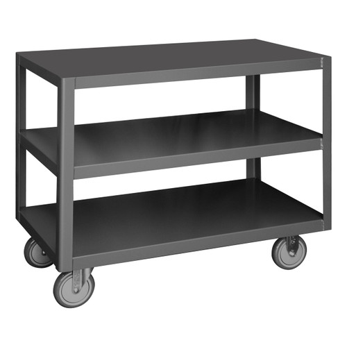 DURHAM HMT-3672-3-95, High Deck Portable Table, 3 shelves
