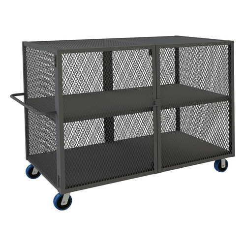 DURHAM HTL-3672-DD-2-6PU-95, Security Mesh Truck, 2 shelves