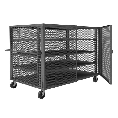 DURHAM HTL-4474-DD-3AS-95, Security Mesh Truck, 4 shelves