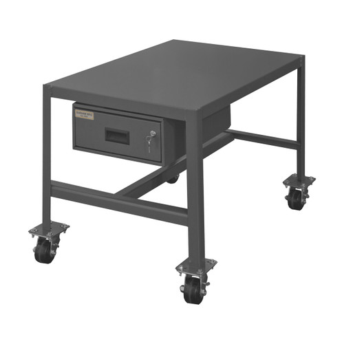 DURHAM MTDM182430-2K195, Mobile Machine Table, drawer included