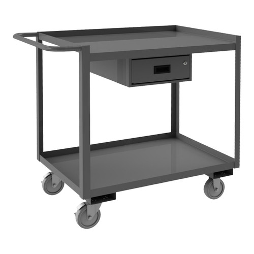 DURHAM RSC-2436-2-1DR-95, Stock cart, 2 shelf, 1 drawer