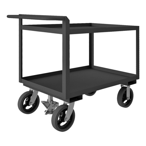 DURHAM RSCR243636ALUFL8MR95, Stock cart, 2 shelf, raised handle