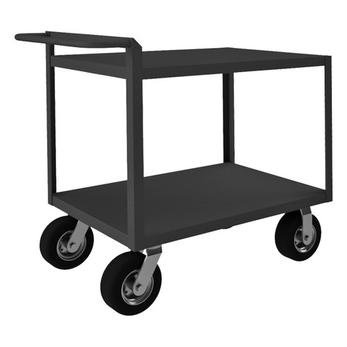 DURHAM RSCR-243638-ALD-95, Stock cart, 2 shelf, raised handle