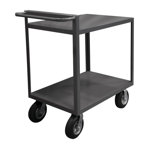 DURHAM RSCR-2448-ALD-95, Stock cart, 2 shelf, raised handle