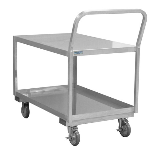 DURHAM SLDO16243625PU, Stainless Low Deck Cart, 2 shelves