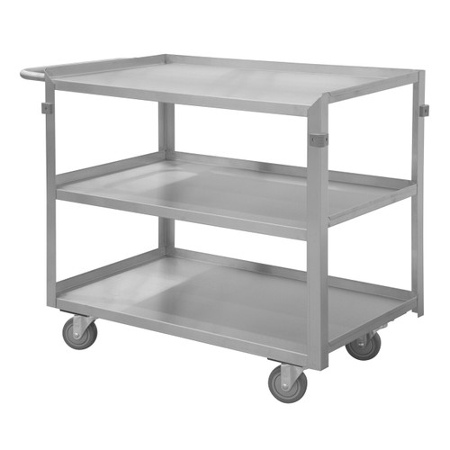 DURHAM SRSC2016243FLD4PU, Stainless Steel Stock Cart, 3 shelves