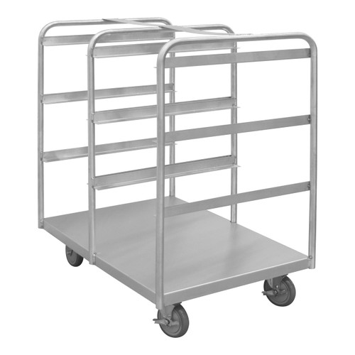 DURHAM STBR-303642-6-5PU, Stainless Steel Tub Rack Cart, 6 bins