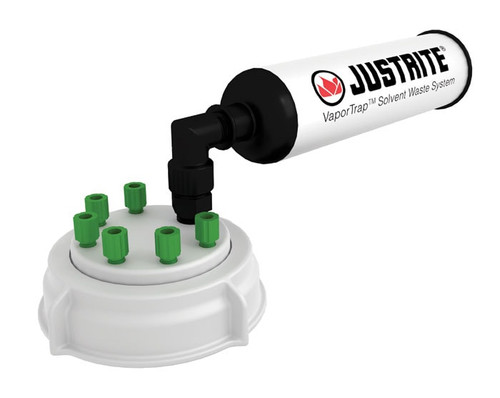 JUSTRITE 70mm VaporTrap UN/DOT Cap with Filter Kit, 6 Ports 1/16'' OD Tubing - 12830