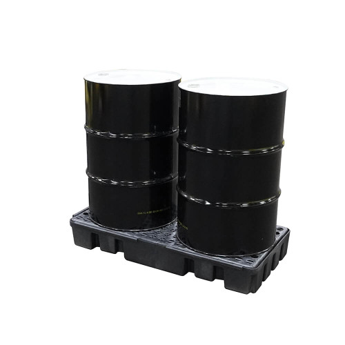 BLACK DIAMOND 2 Drum Recycled Spill Platform, Spill Deck, Black