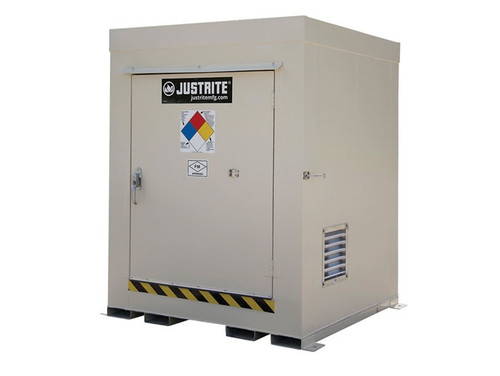 JUSTRITE 4-Drum, Explosion Relief Panels, Non-Combustible Outdoor Safety Locker - 911041