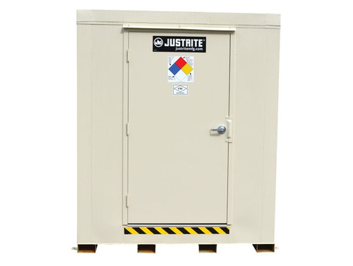JUSTRITE 9-Drum, Explosion Relief Panels, 2-Hour Fire-Rated Outdoor Safety Locker - 912091