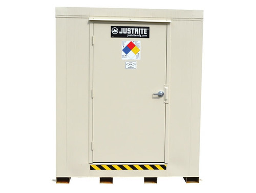 JUSTRITE 6-Drum, Explosion Relief Panels, 4-Hour Fire-Rated Outdoor Safety Locker - 913061