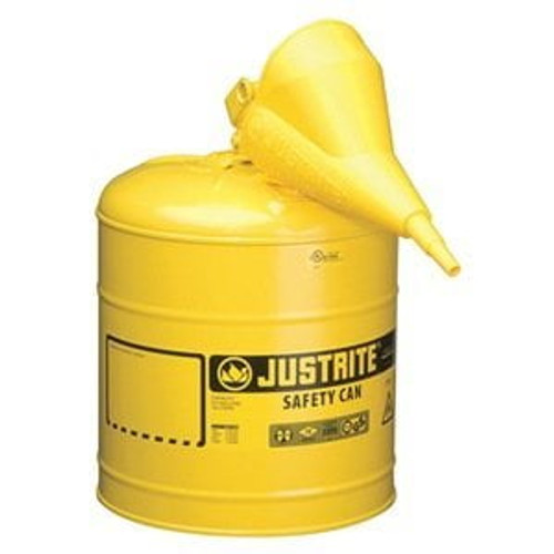 JUSTRITE CAN, SAFE W/FNL YEL W/BARCODE