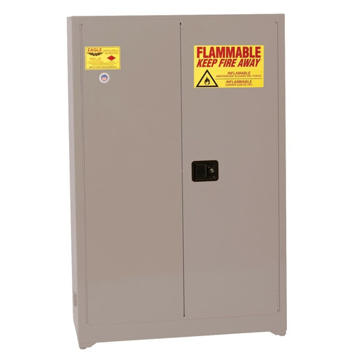 EAGLE 30 Gallon, 1 Shelf, Sliding Self Close, Flammable Liquid Cabinet, Gray - 1930XGRAY