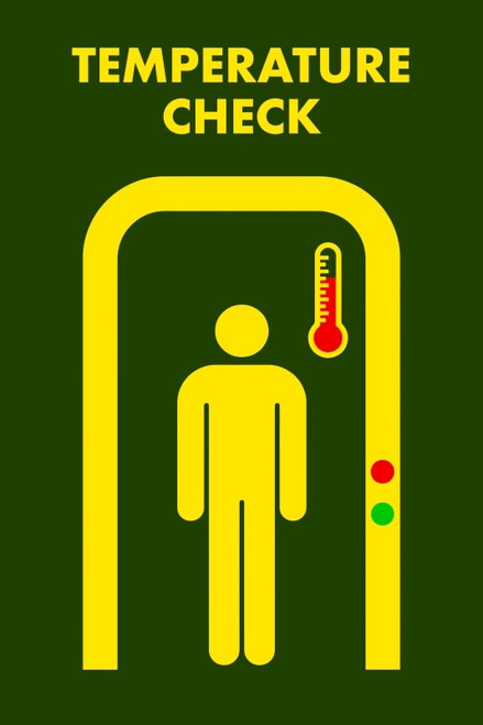 NOTRAX Temperature Check Floor Mat with Symbol 3X5 Green - 194SAL35GN