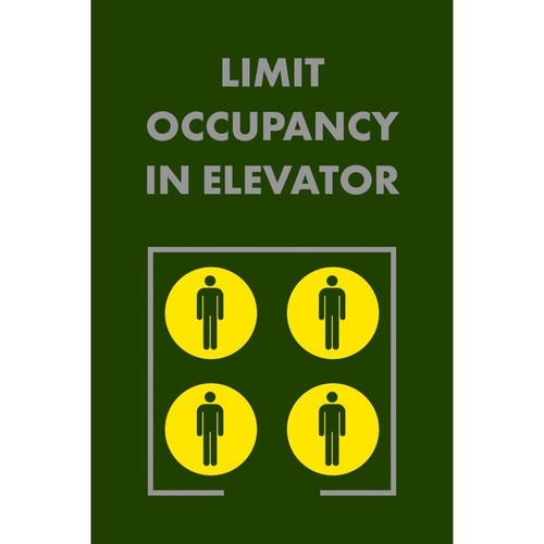 NOTRAX Limit Occupancy in Elevator Mat Social Distance 3X5 Green - 194SLO35GN
