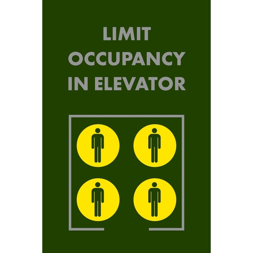 NOTRAX Limit Occupancy in Elevator Mat Social Distance 4X6 Green - 194SLO46GN