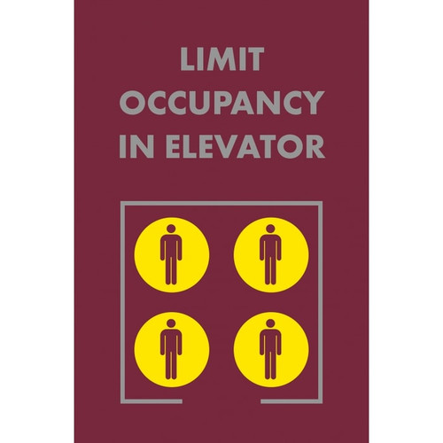 NOTRAX Limit Occupancy in Elevator Mat Social Distance 4X6 Red - 194SLO46RD
