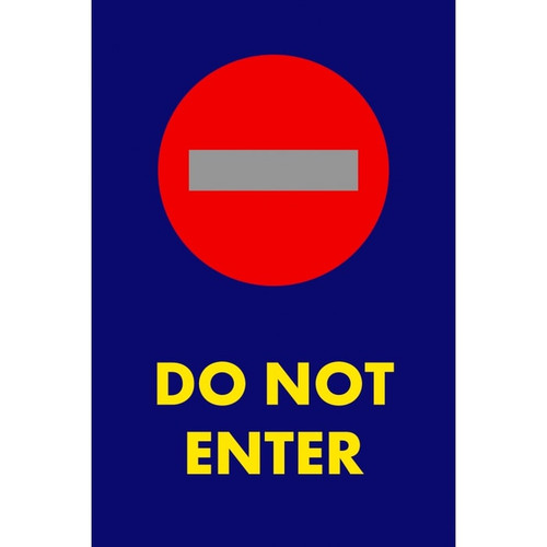 NOTRAX Do Not Enter Floor Mat with Symbol 3'x 5' Blue -194SNE35BU