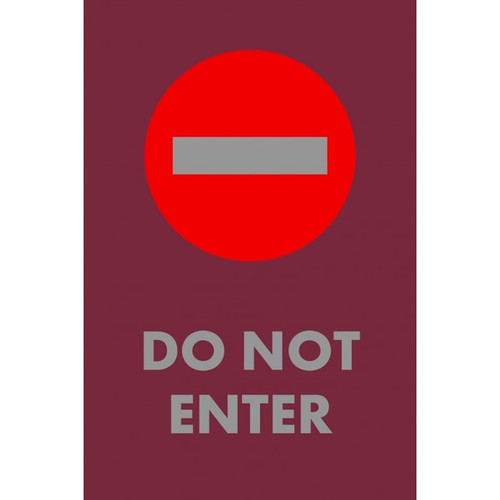 NOTRAX Do Not Enter Floor Mat with Symbol 3'x 5' Red -194SNE35RD
