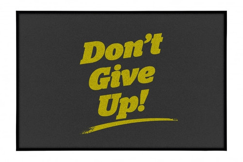 NOTRAX Don't Give Up Doormat 4X6 Charcoal - 195SDU46CH
