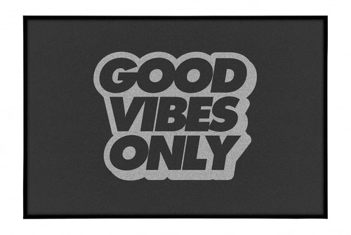 NOTRAX Good Vibes Only Doormat 4X6 Charcoal - 195SGV46CH
