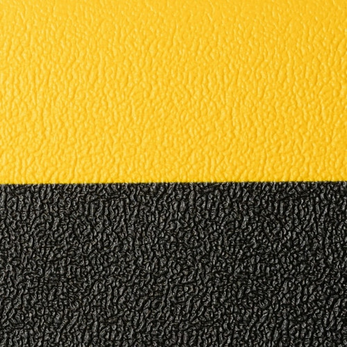 NOTRAX Anti-Fatigue Mat Textured Cushion Sof-Tred™ 5/8" 2X60 Black/Yellow - 409R0524BY