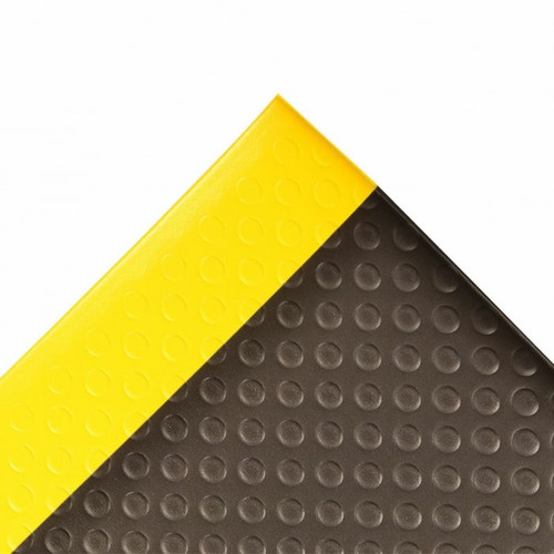 NOTRAX Anti-Fatigue Mat Bubble Sof-Tred™ Dyna-Shield® 2X60Black/Yellow - 417R0024BY
