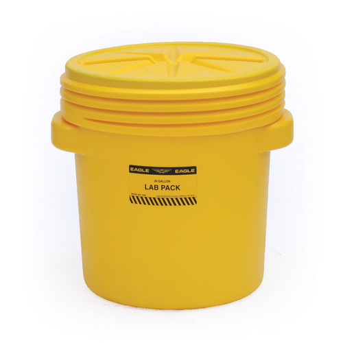 EAGLE 20 Gallon Lab Pack Screw Top Lid, Yellow