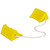 CHECKERS Roped Pair Aviation Wheel Chocks for Small Aircraft, Yellow - AC201