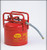 Red Galvanized Steel Type II Style Safety Can   w/5/8" Flexible Hose