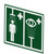 JUSTRITE Universal Safety Shower and Eye/Face Wash Sign for Wall Mounting - ES-SIGN