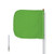 CHECKERS General-Purpose 10' Non-Lighted Warning Whip w/ Quick Disconnect Base 12" Green Plain Flag