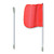 CHECKERS General-Purpose 10' Non-Lighted Warning Whip Split Pole w/ Quick Disconnect Base 12" Orange Plain Flag