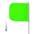 CHECKERS General-Purpose 3' Non-Lighted Warning Whip w/ Threaded Hex Base 16" Green Plain Flag