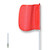 CHECKERS General-Purpose 3' Non-Lighted Warning Whip w/ Quick Disconnect Base 12" Orange Plain Flag
