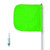 CHECKERS General-Purpose 6' Non-Lighted Warning Whip w/ Threaded Hex Base 12" Green Plain Flag