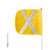 CHECKERS General-Purpose 6' Non-Lighted Warning Whip w/ Quick Disconnect Base 12" Yellow Flag White X