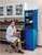 EAGLE 24 Gallon, 4 Shelves, Modular Poly Acid and Corrosive Safety Cabinet, Quik-Assembly™, Blue - M24CRA
