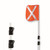 CHECKERS General-Purpose Non-Lighted Warning Whips w/ Telescoping  Pole