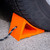 ELASCO 6" Vehicle Wheel Chock, Eye Hook, Rope, Orange