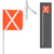 DRIVER SafetyWhips® 13' Heavy Duty Telescoping Whip with 16" Orange Mesh Flag