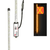 DRIVER SafetyWhips® 8' Super Duty Fully Lit LED Whip with 16" Orange Mesh Flag (Yellow X)