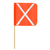 DRIVER SafetyWhips® 18" Heavy Duty Orange Mesh Flag (White X) on a 36" Wooden Dowel