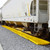 Railcar Track Pan Washdown Berm, Yellow
