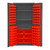 DURHAM 2501-BDLP-102-3S-1795, Cabinet, 3 shelf, 102 red bins, flush