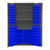 DURHAM 2501-BDLP-102-3S-5295, Cabinet, 3 shelf, 102 blue bins, flush