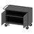 DURHAM 3412-FL-95, Mobile Bench Cabinet, 2 door, steel top